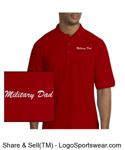 Military Dad polo, red Design Zoom